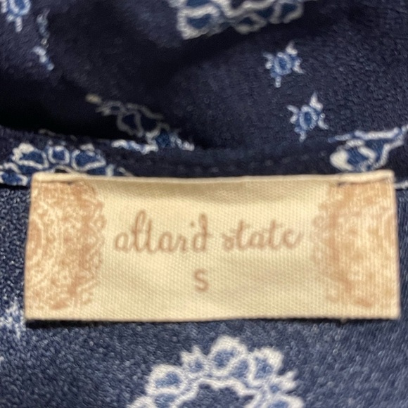 Altar'd State Navy and Coral Patterned Midi Dress - Picture 6 of 6